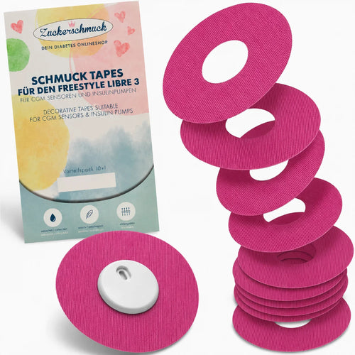 Value pack JEWELRY Tape Ring Pink (e.g. Libre 3)