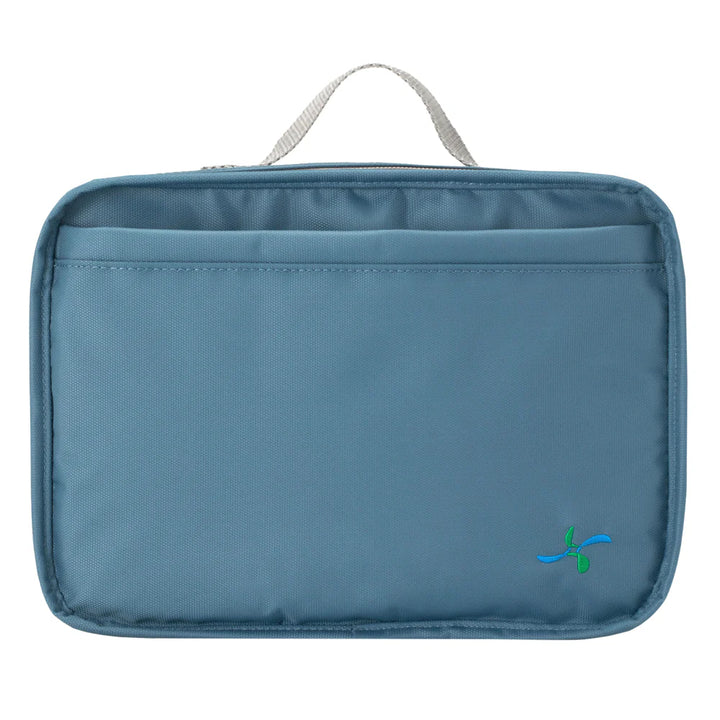 Diabetes Reisetasche mit Gepäckgurt - Stahlblau