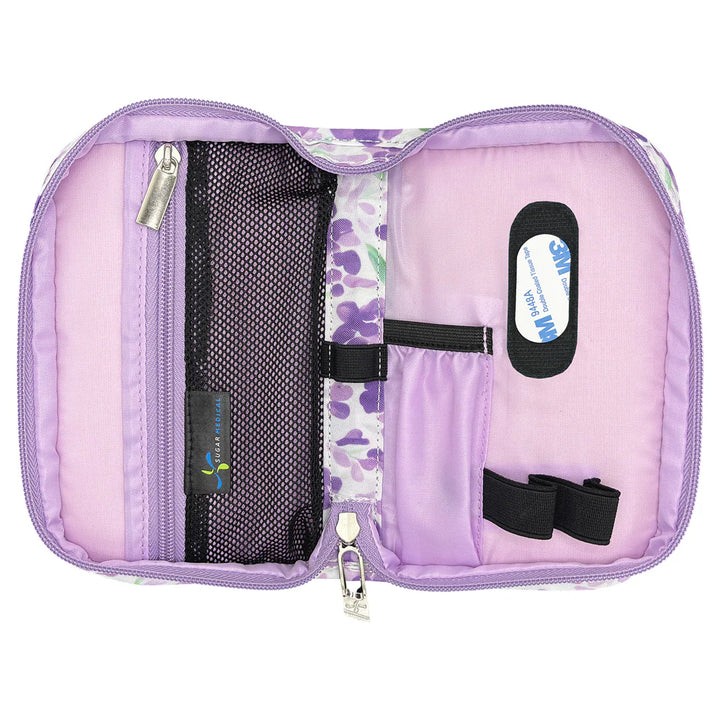 Diabetes accessory bag "Tessa Purple Floral"
