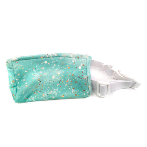 Bum bag turquoise glitter with flexible strap