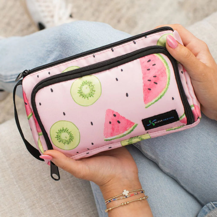 NEW !! Insulated Diabetes INSULIN PEN CASE "WILD PINK" (for 4 insulin pens)