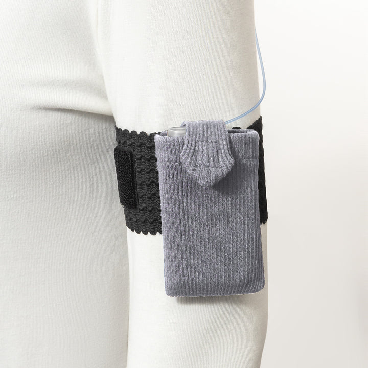 Armband mit Insulinpumpentasche Oberarm verschiedene Farben