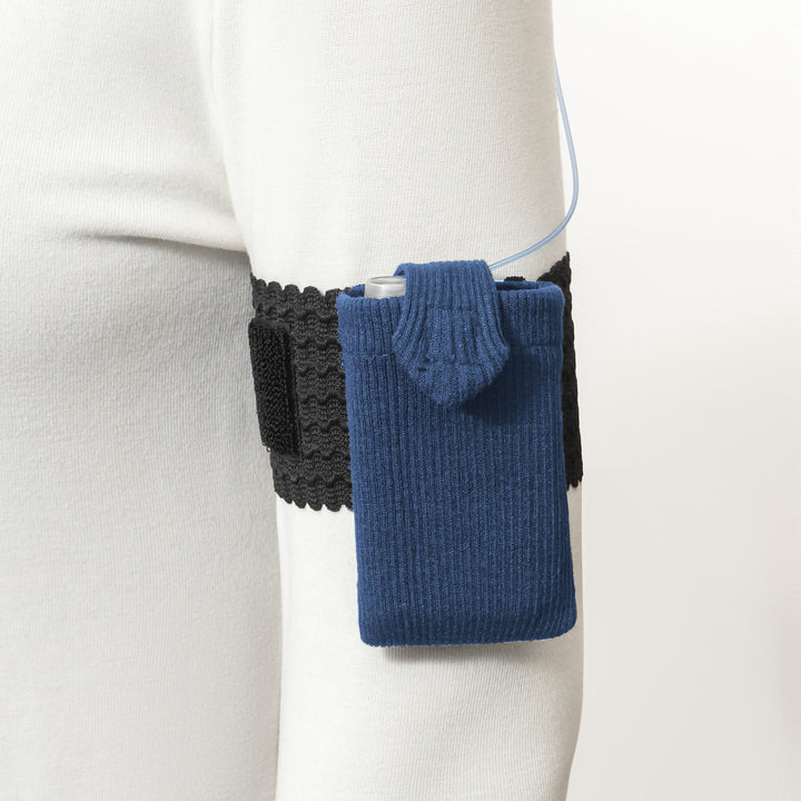 Armband mit Insulinpumpentasche Oberarm verschiedene Farben