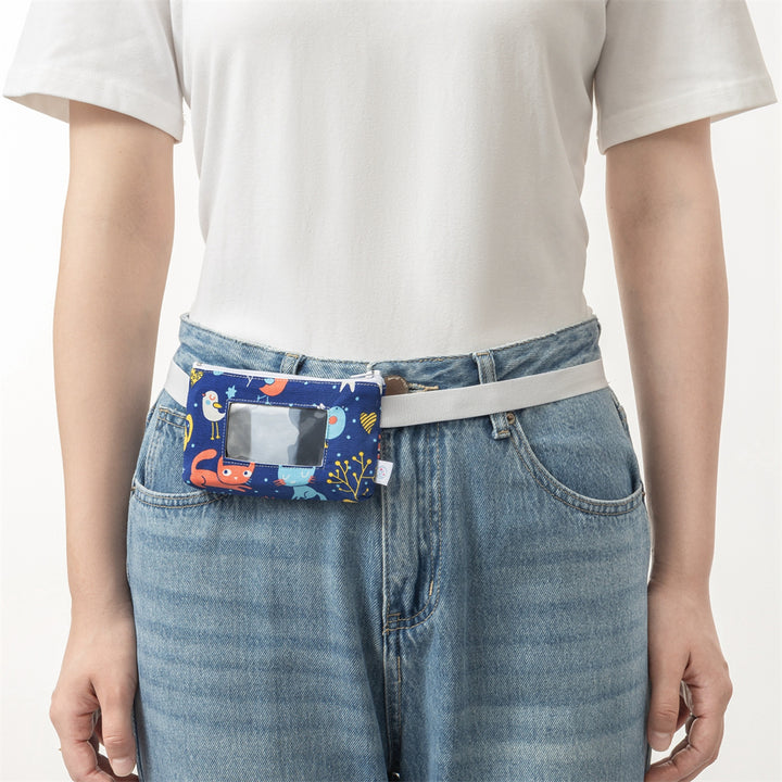 Pompes à insuline + sac banane Omnipod DASH CAT + BIRD BLUE avec fenêtre de visualisation et sangle flexible