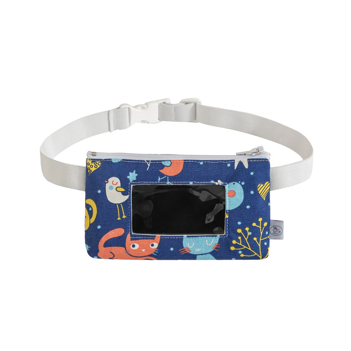 Pompes à insuline + sac banane Omnipod DASH CAT + BIRD BLUE avec fenêtre de visualisation et sangle flexible