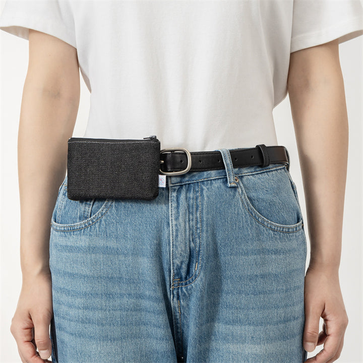 NEU Insulinpumpen + Omnipod DASH Tasche JEANS SCHWARZ mit GÜRTELSCHLAUFE