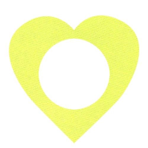 JEWELRY Tape edge heart yellow