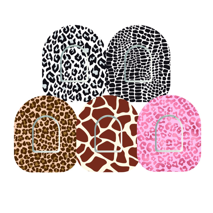 Zuckerschmuck 5x Design Tape + Sticker ''Animal Prints'' - Omnipod