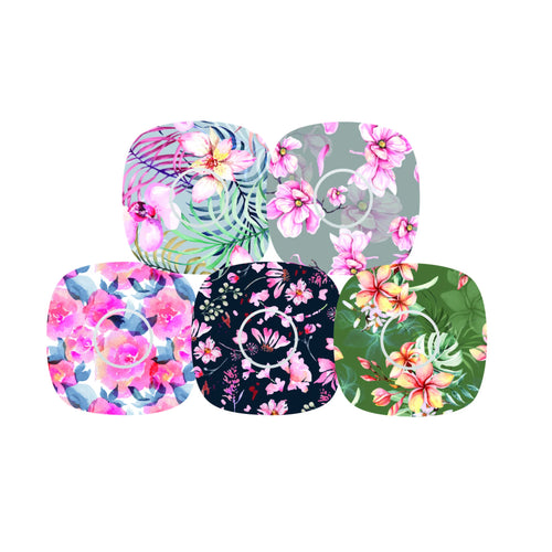 5x Design Tape + Sticker ''Flowers'' – Freestyle Libre 3