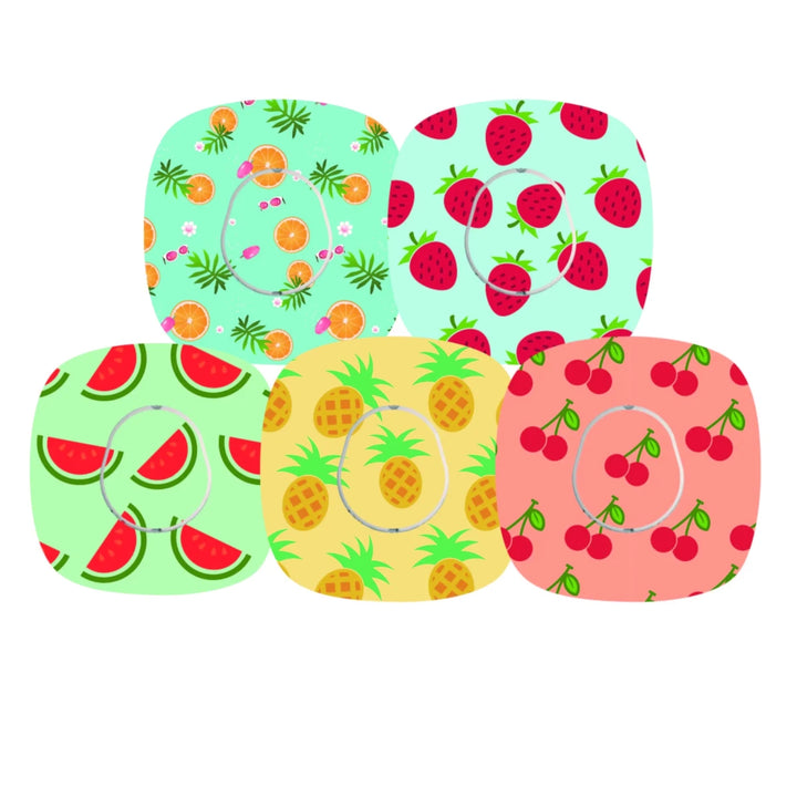 Zuckerschmuck 5x Design Tape + Sticker ''Fruits'' – Dexcom G7