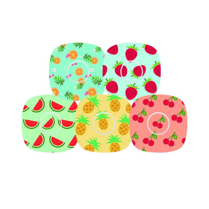 Zuckerschmuck 5x Design Tape + Sticker ''Fruits'' – Freestyle Libre 3
