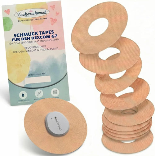 Sparpack 10+1 gratis SCHMUCK Tape Beige (Größe passend Dexcom G7)