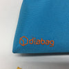 Zuckerschmuck Diabetes Zubehörtasche "Sunny" orange/cyan, klein, Logo, diabag