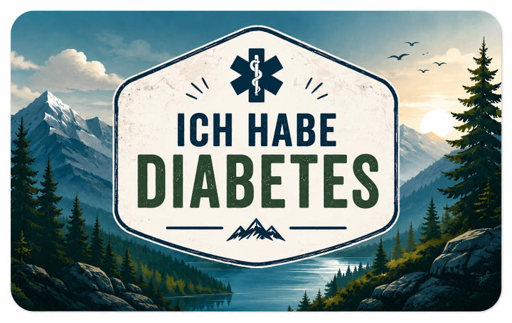Zuckerschmuck Medical ID Karte für Diabetiker ''Forest'' Vorest