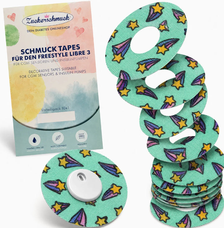 Zuckerschmuck Sparpack 10+1 gratis Libre 3 SCHMUCK Tape SENSITIV Sterne