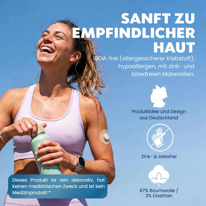 Zuckerschmuck Freestyle Libre 3 hautfreundlich, latexfrei