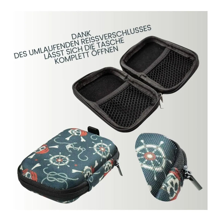 Diabetes Zubehör Tasche mit Karabinerhaken für Blutzuckermessgeräte "PIRAT"