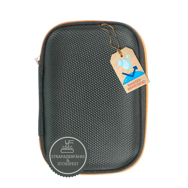 Diabetes Zubehör Tasche mit Karabinerhaken für Blutzuckermessgeräte "SCHWARZ"