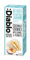 Diablo zuckerfreie Kokoskekse mit Karamell und Erdnüssen (100g) nur 3,3 g anrechenb. KH/pro Cookie