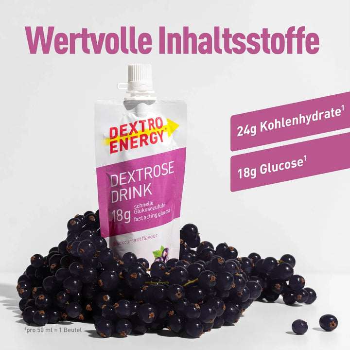 Dextro Energy dextrose Drink Johannisbeere, dextrose liquide à boire, 50 ml