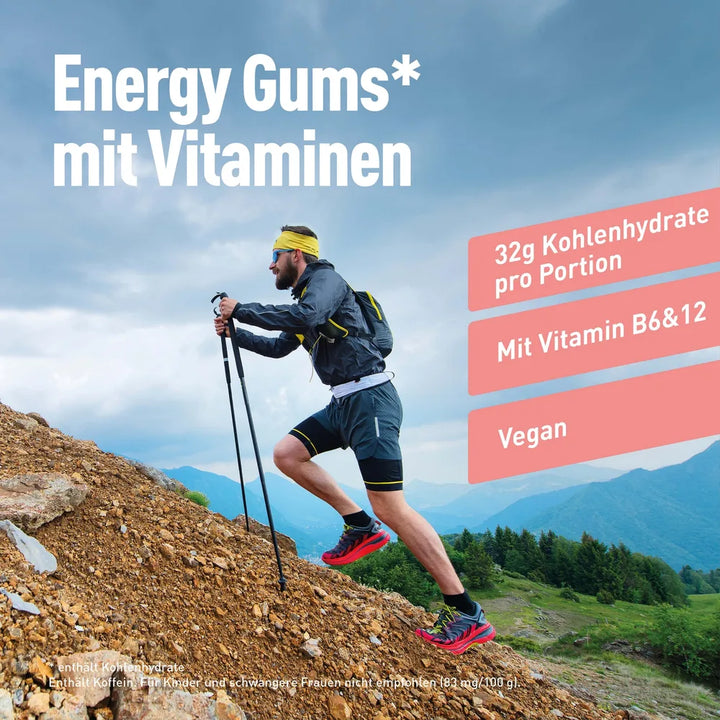 Dextro Energy Gums Strawberry Rhubarb and Vitamins (6 pieces à 5 g KH)