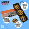 Diablo galletas de cacahuete sin azúcar con rayas de chocolate (150 g, 6,4 g de HC computables por galleta)
