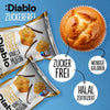 Diablo muffins de vainilla sin azúcar, pack ahorro de 6 (270 g, 11 g de HC computables por muffin)