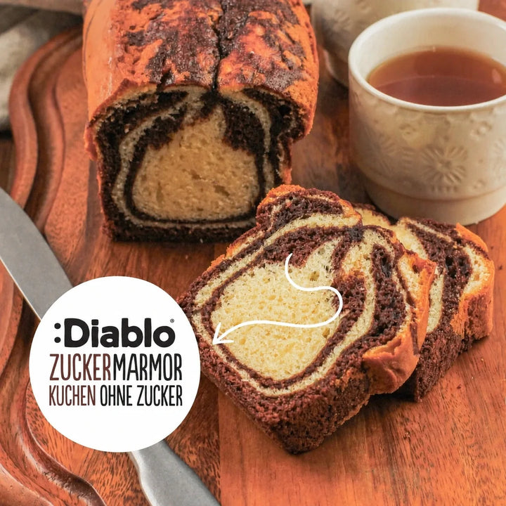 Diablo bizcocho de mármol sin azúcar (400 g, 23 g de HC computables por 100 g)