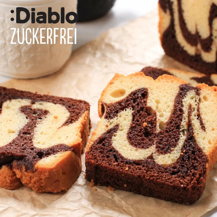Diablo bizcocho de mármol sin azúcar (400 g, 23 g de HC computables por 100 g)