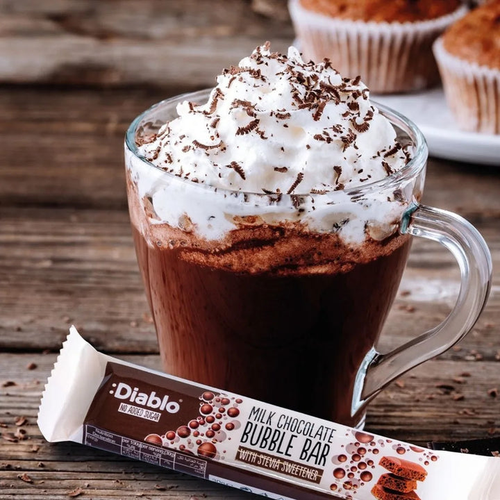 Diablo barrita chocolate bubble sin azúcar (30 g, 2 g de HC computables)