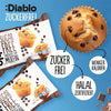 Diablo muffins sin azúcar con trocitos de chocolate, pack ahorro de 6 (45 g, 9,7 g de HC computables por muffin)