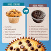 Diablo muffins sin azúcar con trocitos de chocolate, pack ahorro de 6 (45 g, 9,7 g de HC computables por muffin)