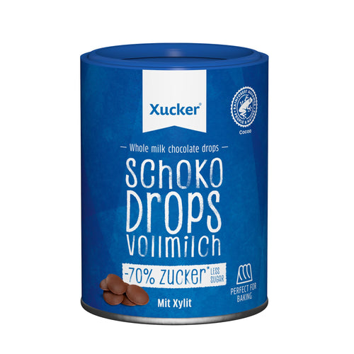 Chocolate drops whole milk with xylitol (can 200g) - only 10g of eligible carbs/100g