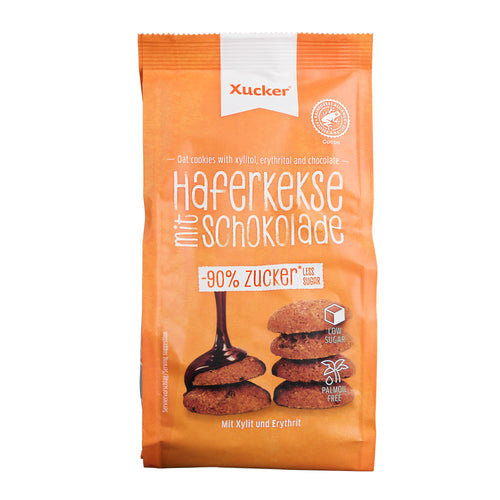 Haferkekse mit Schokolade - nur 2g KH/Keks 125g