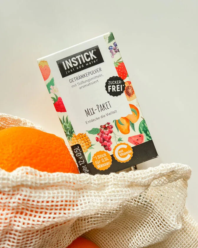 INSTICK Mix Paket: 12x Getränkepulver für zuckerfreie Getränke in 12 Sorten (12 x 0,5 l, ohne KH/BE)