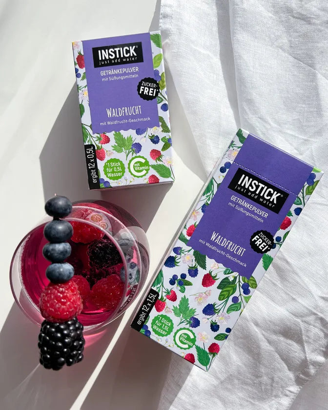 INSTICK sugar-free drink powder, forest fruits 12x (12 x 0,5 l, without carbs/BE)