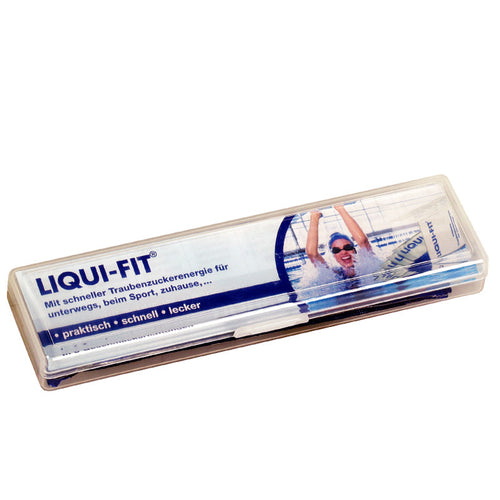 Liqui-Fit®ORANGE 2x flüssig Traubenzucker in nachfüllbarer Box für unterwegs - 13g schnelle KH/Sachet