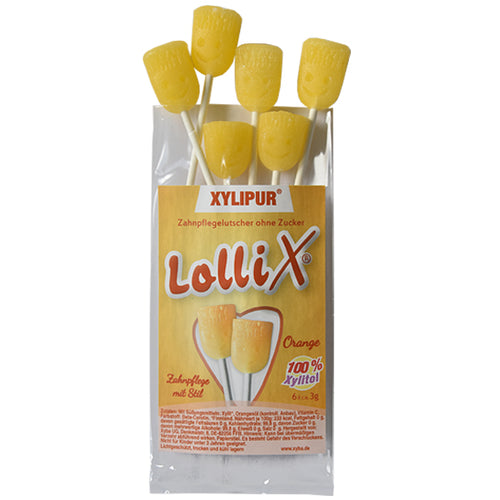 Dental care lollipop 6x orange without BE