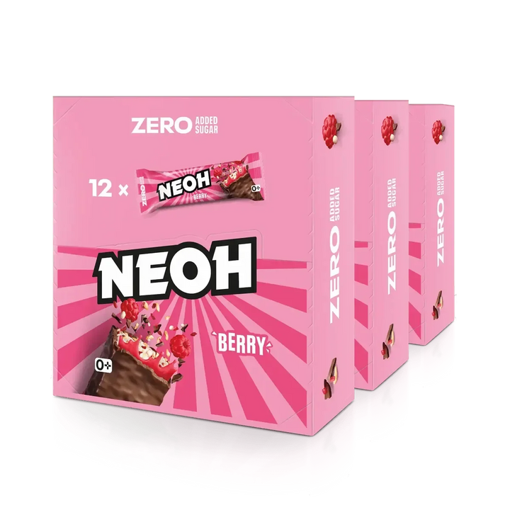 10+2 Saver Pack NEOH BERRY BAR - fruity chocolate bar without sugar - only 3g net carbs/bar