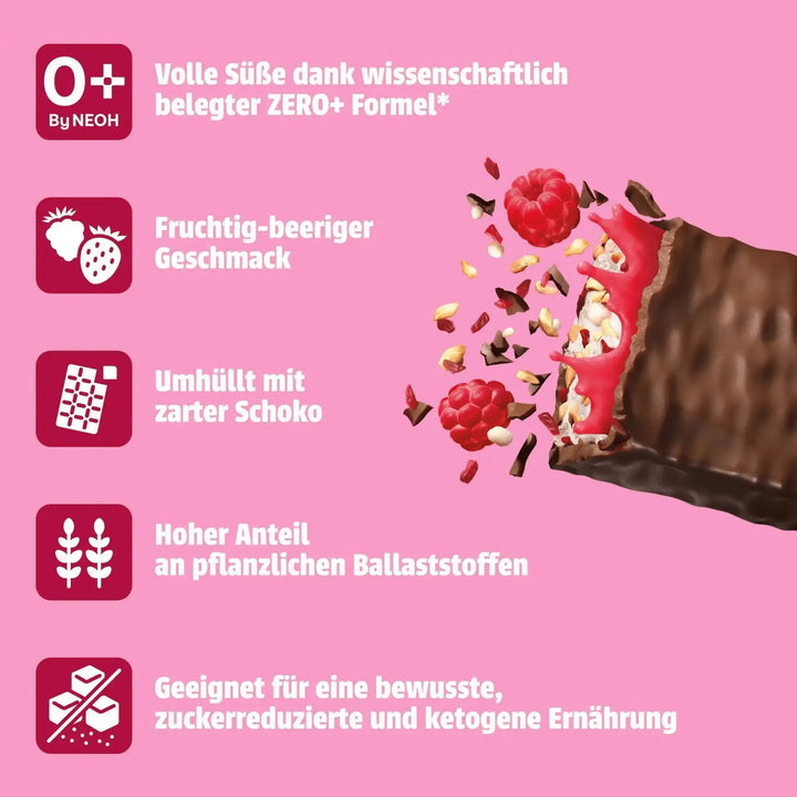 10+2 Saver Pack NEOH BERRY BAR - fruity chocolate bar without sugar - only 3g net carbs/bar