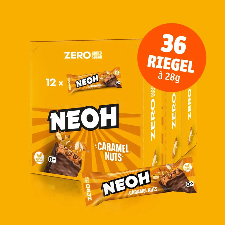 10+2 Saver Pack NEOH CARAMEL NUTS BAR - Sugar-Free Chocolate Bar - Only 2g Net Carbs/Bar