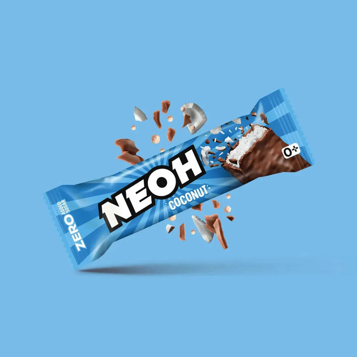 Lot de 10+2 NEOH COCONUT BAR - Barre chocolatée sans sucre - seulement 3g de glucides nets/barre