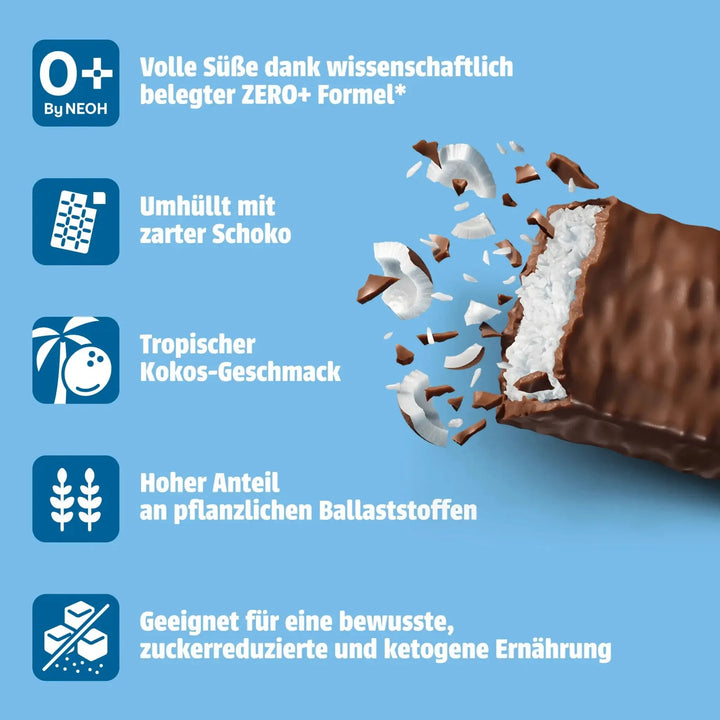Lot de 10+2 NEOH COCONUT BAR - Barre chocolatée sans sucre - seulement 3g de glucides nets/barre
