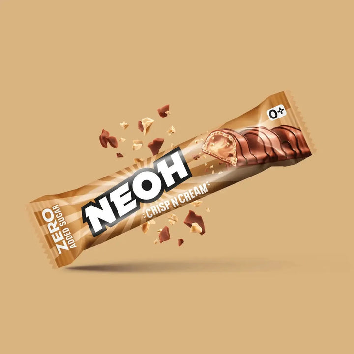 NEOH Crisp N Cream, 3x sugar-free wafer with hazelnut cream filling (3.4 g countable carbs* per bar)