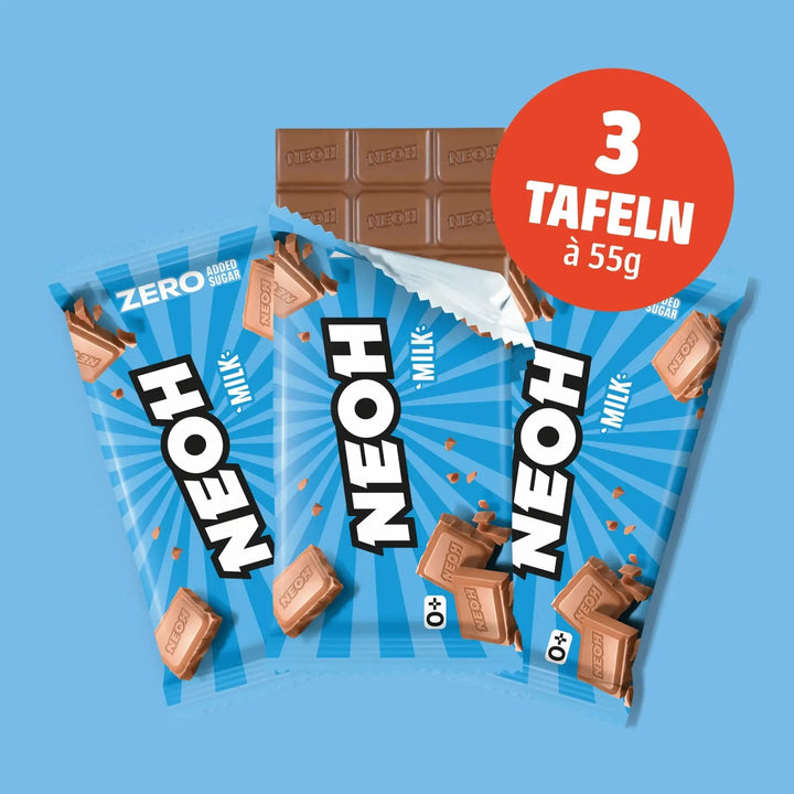 NEOH Milk Chocolate: sugar-free low-carb chocolate, keto (7.7 g countable carbs* per 100 g)