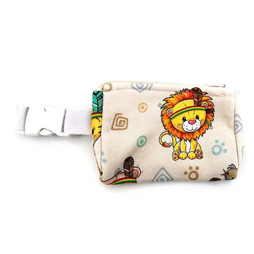 Bum bag lion with flexible strap