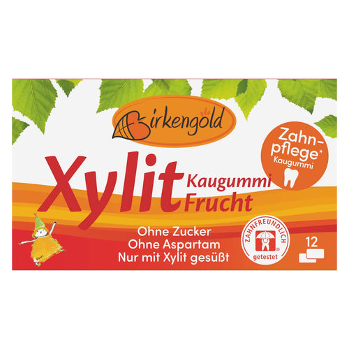 Xylitol chewing gum fruit 12pcs