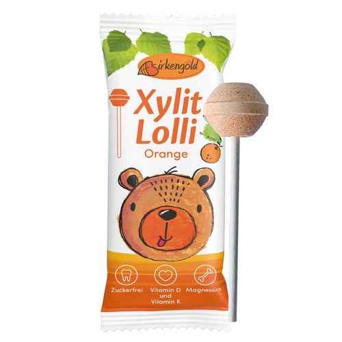 Xylitol Lollipop Orange 6 g without BE