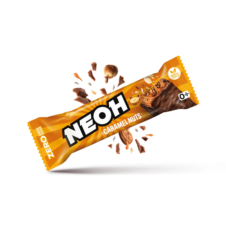 NEOH CARAMEL NUTS BAR - Schokoriegel ohne Zucker - nur 2g anrechenb. KH/Riegel