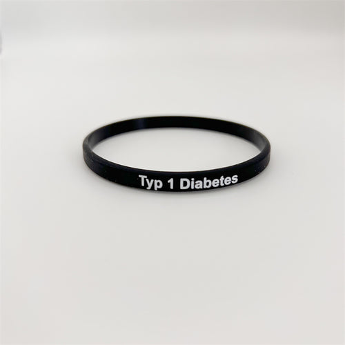 Armband "Diabetes Typ 1" Schwarz